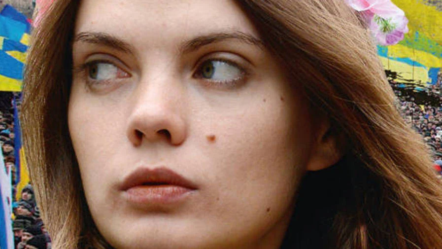Oksana Chatchko, détail de l’affiche de Je suis Femen illustrant l’entretien du Temps.